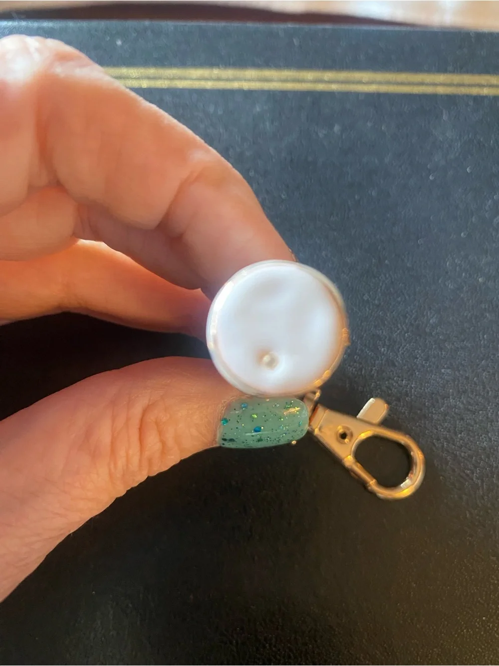 Kate Spade for Target Red Lipstick gold & cream bag charm or key chain NWOT - Picture 4 of 6